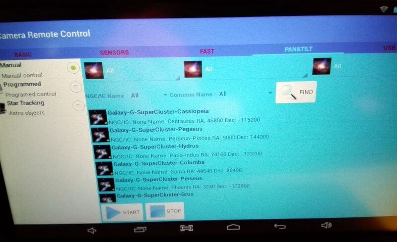 Android remote control for digital camera App