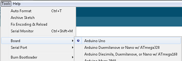 Arduino Board Selection