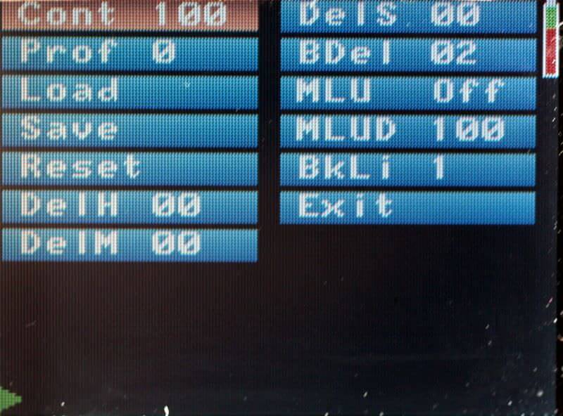 Wired Remote Control for Digital Camera Settings Menu