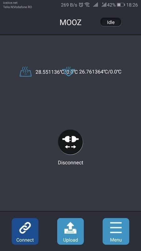 The connection screen