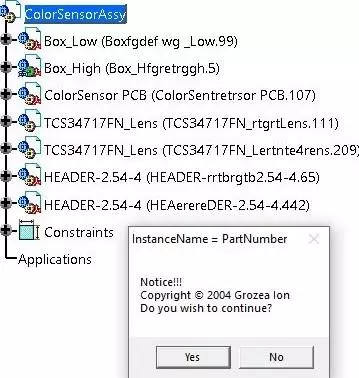 Instance Name Different Part Number