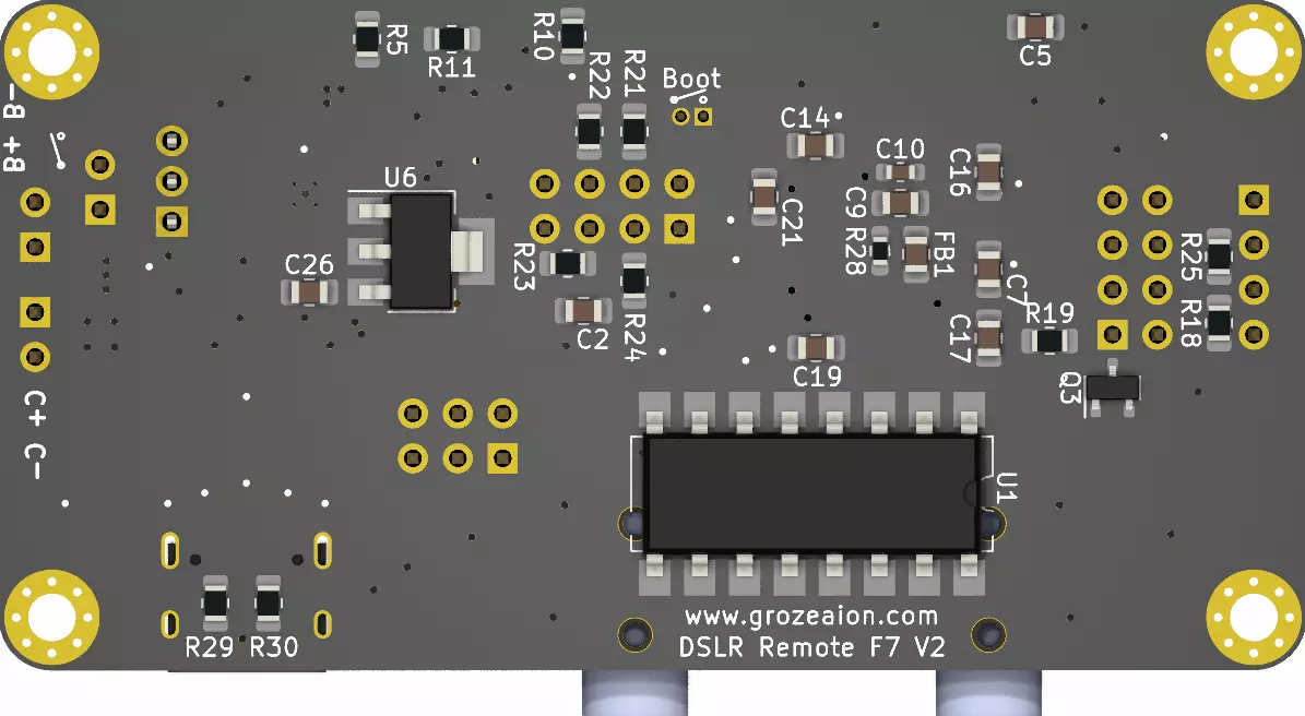 DSLR Remote Control F7 PCB Bottom